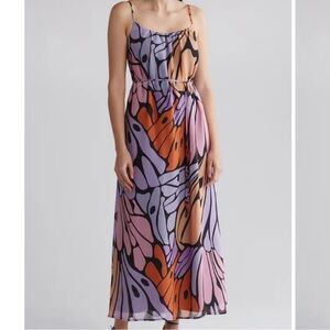 NWT Butterfly Print Maxi Dress
